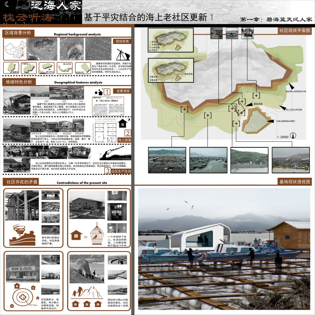 第三届中联杯二等奖作品：枕云听涛，泛海人家–基于平灾结合的海上老社区更新